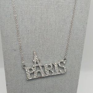 Silver Paris Rhinestone Necklace